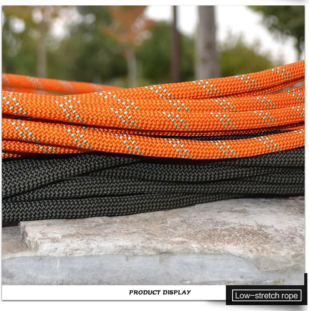 MaxS Climbing Auxiliary Rope Static Rope Safety Rescue Rope Diameter 10mm,(Orange Length:20Meter)