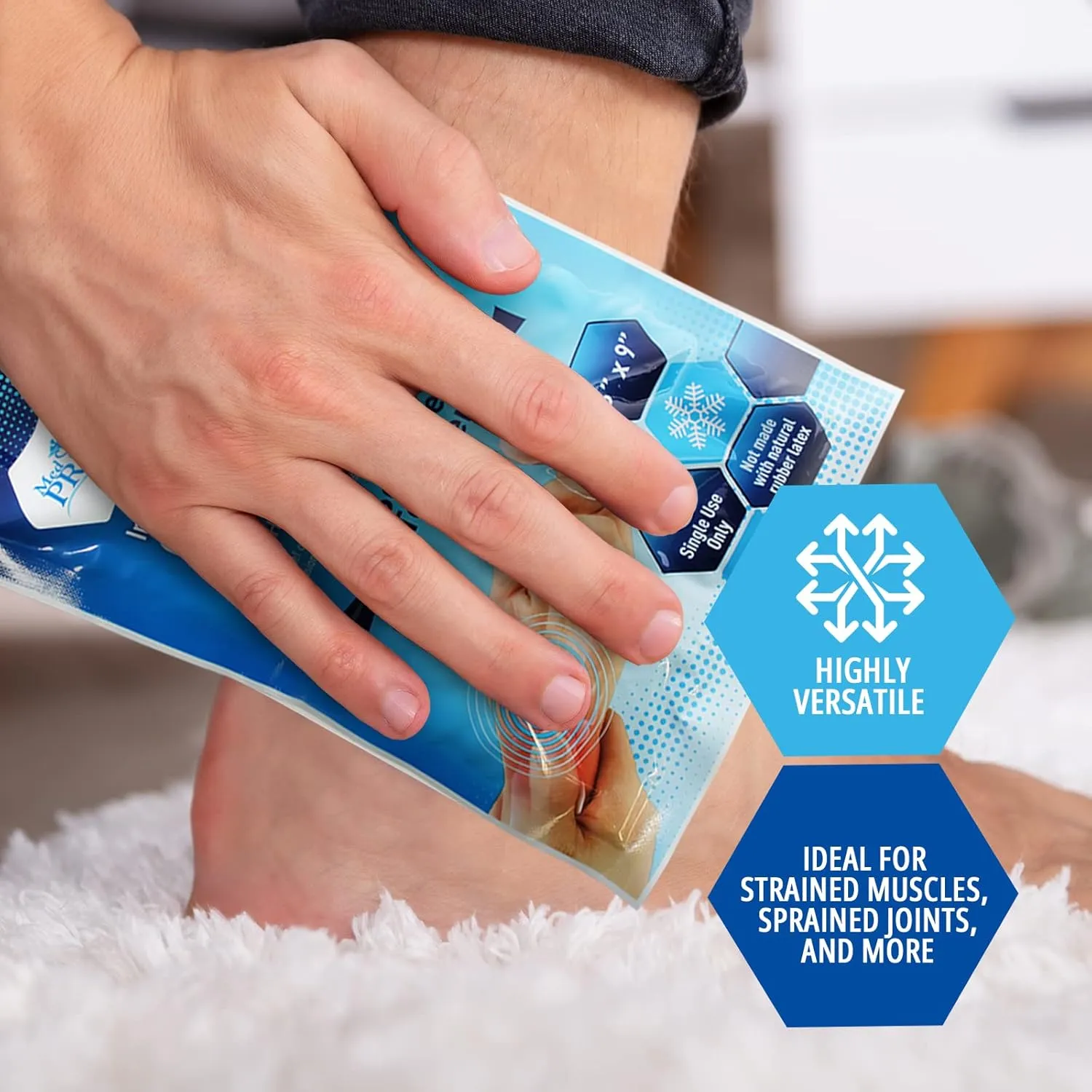 MED PRIDE 24-Pack Emergency Ice Packs, First Aid Instant Cold Pack 6x9 Inch for Pain Relief, Swelling, Sprains, Muscle Strains, Toothache, Ice Pack for First Aid Kit