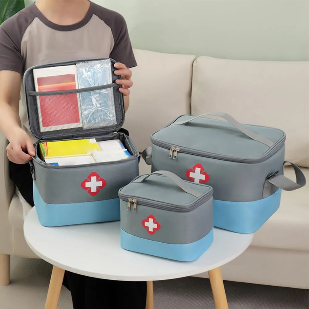 Medical Supplies Organizer Bag, Empty First Aid kit Bag Travel Medicine Bag for Home, Camping, Traveling, Car