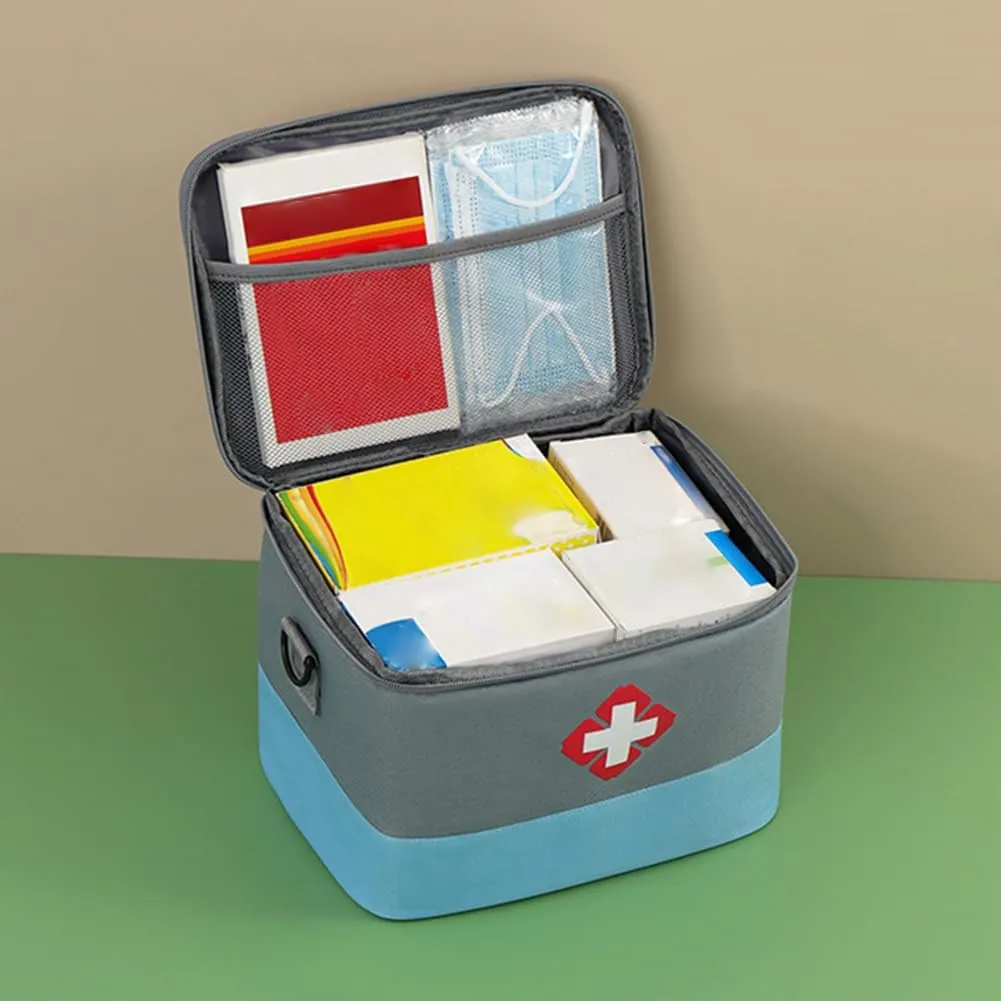 Medical Supplies Organizer Bag, Empty First Aid kit Bag Travel Medicine Bag for Home, Camping, Traveling, Car