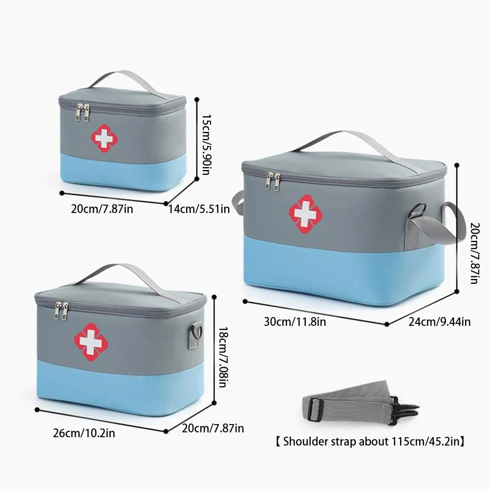 Medical Supplies Organizer Bag, Empty First Aid kit Bag Travel Medicine Bag for Home, Camping, Traveling, Car