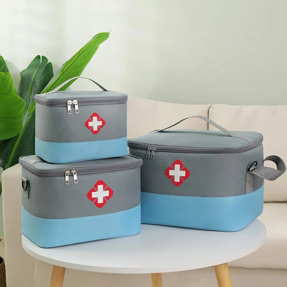 Medical Supplies Organizer Bag, Empty First Aid kit Bag Travel Medicine Bag for Home, Camping, Traveling, Car