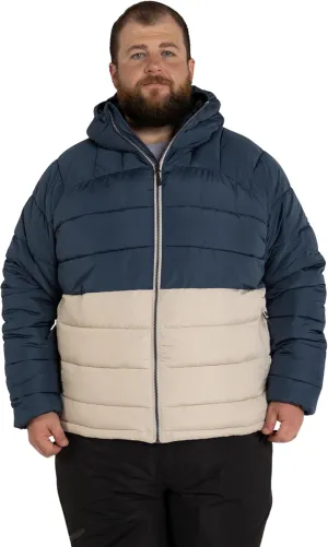 Mens Big 2XL-7XL Synthetic Down Powderhorn Hooded Winter Coat Jacket