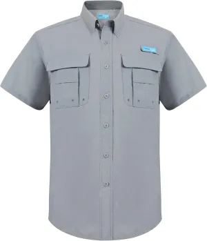 Men's UV UPF 50  Fishing Shirts for Men Sun Protection Breathable Fast Dry SPF Hiking Short Sleeve Shirt