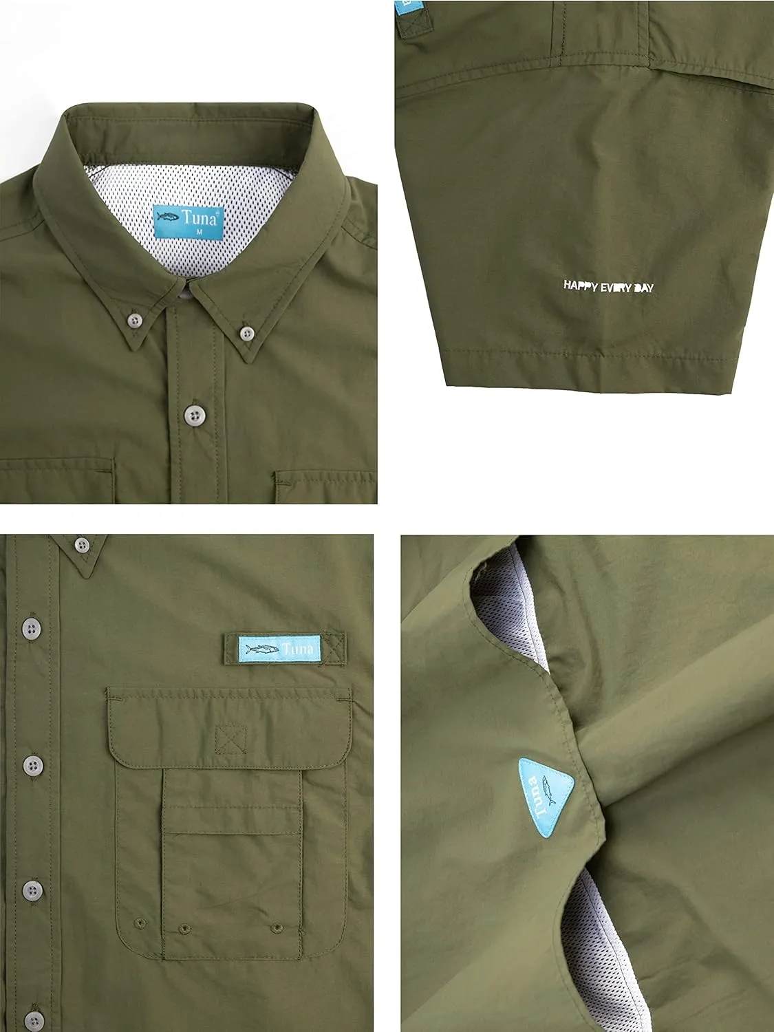 Men's UV UPF 50  Sun Protection Magellan Fishing Waterproof SPF Hiking Camping Short Sleeve Shirts