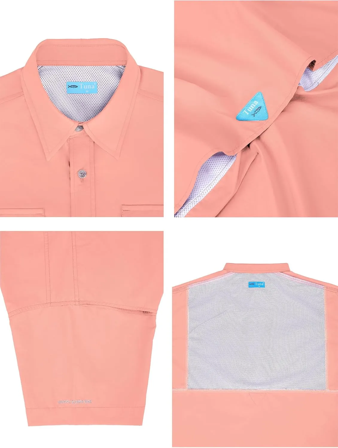 Men's UV UPF 50  Sun Protection Soild Waterproof Breathable Fast Dry SPF Hiking Fishing Short Sleeve Shirt