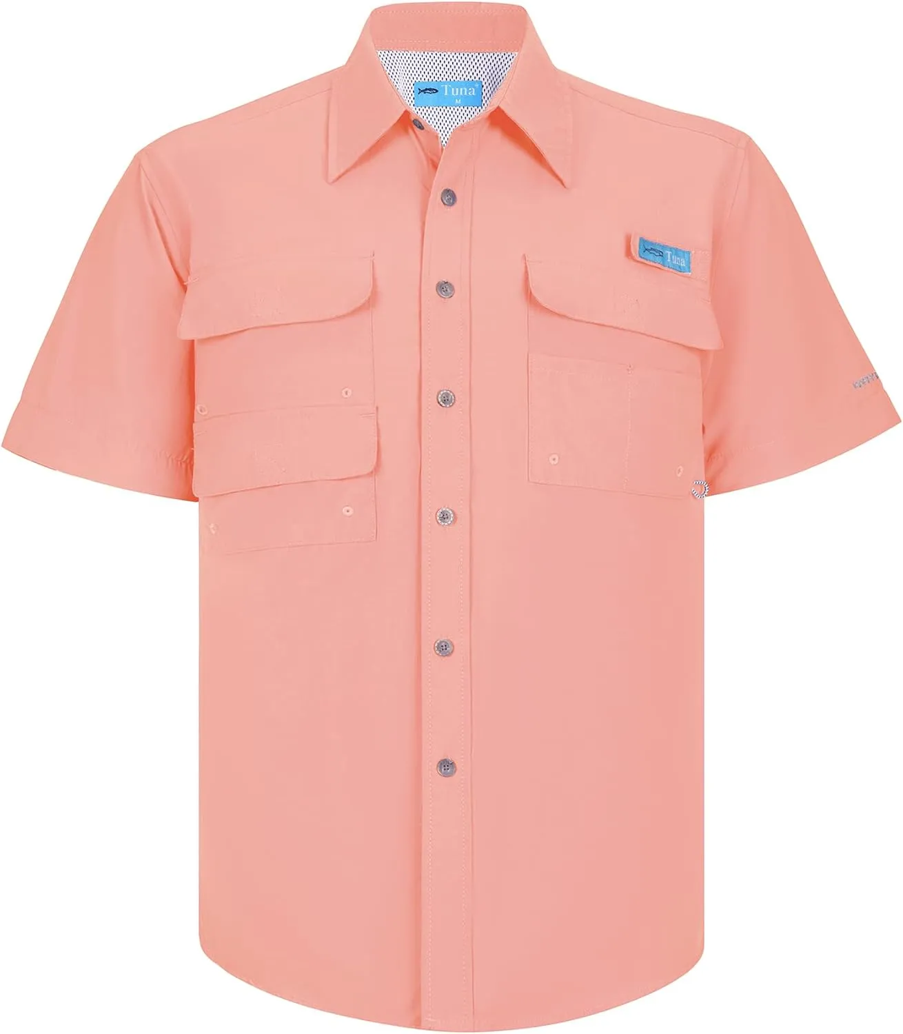 Men's UV UPF 50  Sun Protection Soild Waterproof Breathable Fast Dry SPF Hiking Fishing Short Sleeve Shirt