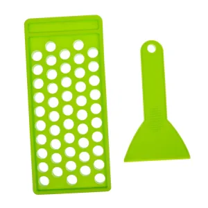 MERRYHAPY 3pcs Diy Lip Gloss Kit 50 Holes Filling Tray Containers Spatula Balm Supplies
