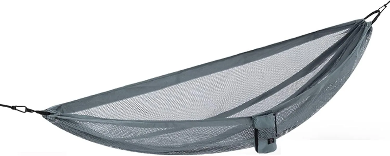 Mesh Hammock, Portable Camping Mesh Hammock, Breathable Lightweight Ice Silk Double & Single Nylon Hammocks, for Outdoor Adventures Camping (290X148cm,Blue)