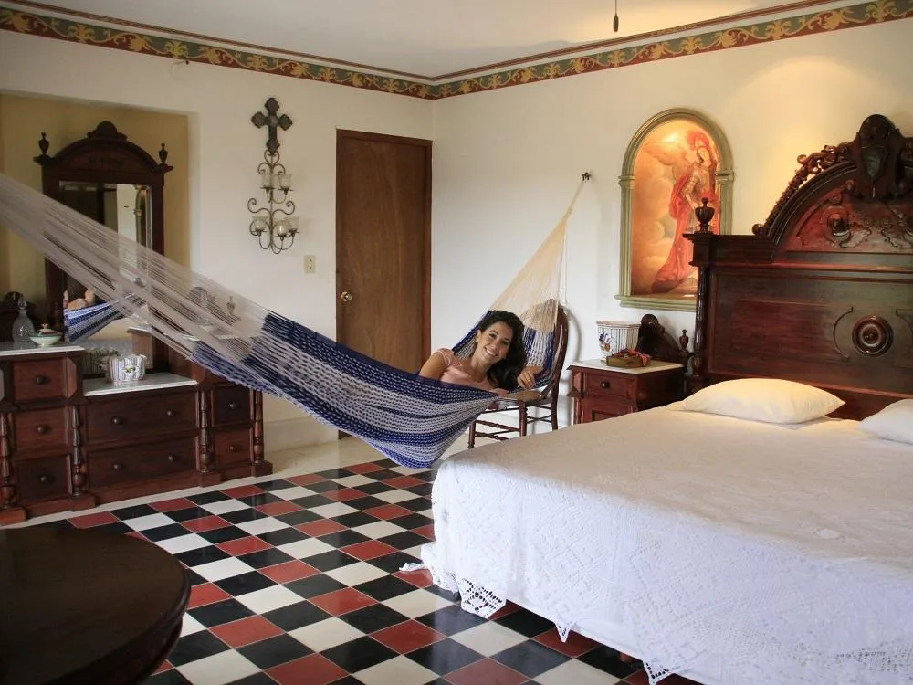 Mexican Hammock - Blue and White