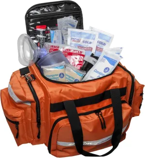 MFASCO Deluxe First Responder Medical Bag - Over 200 Emergency First Aid Supplies, Easy to Carry, Restock & Refill, Includes EMT Medical Items Large First Responder Bag, Assembled In USA, 24x13x9 inch