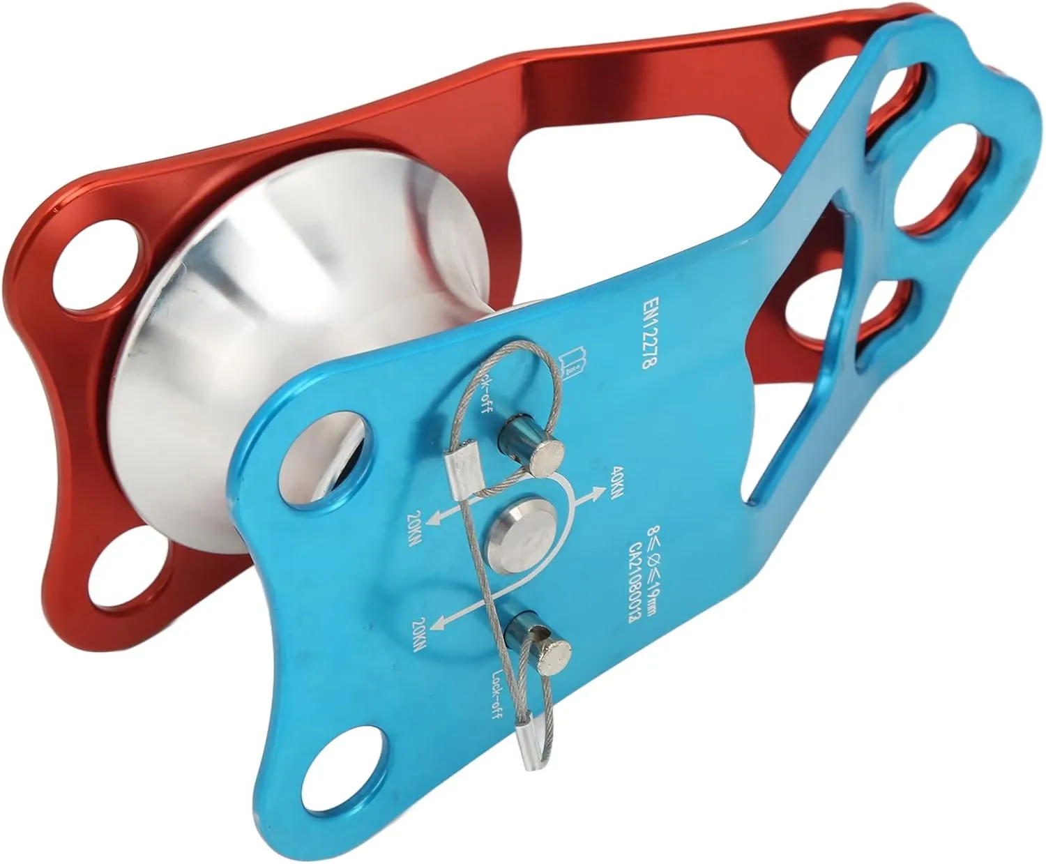 Micro Pulley, Climbing Pulley, 40KN Single Pulley Mobile Side Plates for Progress Captures System Rigging Hauling Rescue Arborist Tree Climbing Rescue