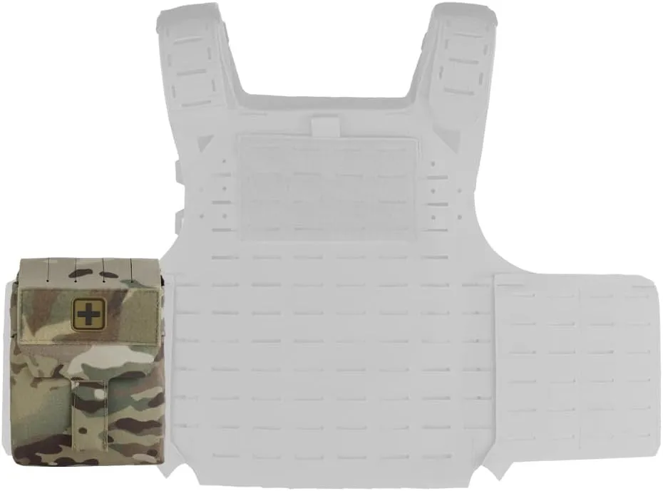 Micro Trauma Pouch, Belt IFAK Med Pouch,Large Storage Rapid Deploy MOLLE Two-Piece System Medical First Aid (Empty) Kit,Plus Size