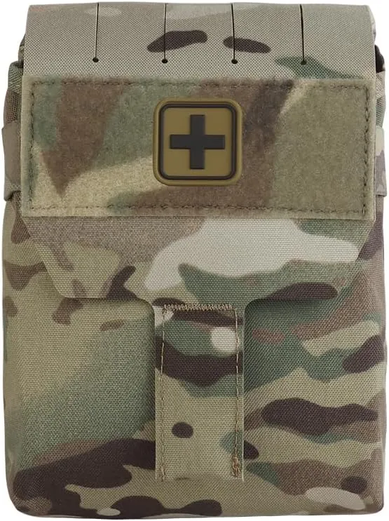 Micro Trauma Pouch, Belt IFAK Med Pouch,Large Storage Rapid Deploy MOLLE Two-Piece System Medical First Aid (Empty) Kit,Plus Size
