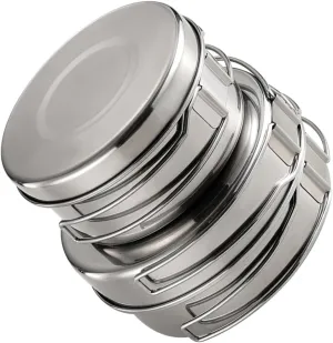 Mikikit Cooking Pot Pan Set Camping Cookware Set Stainless Steel Camping Cookware Kit Easy to Carry