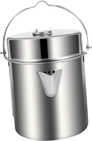 Mikikit Lightweight Camping Pot Hiking Cookware for Outdoor Cooking Picnic and Fishing