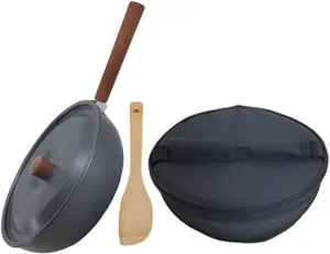 Milisten Camping Single Pan Outdoor Frying Pan Practical Stockpot Detachable Handle for Outdoor Use