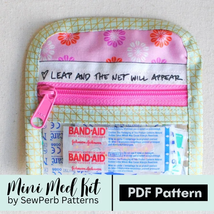 Mini Med Kit PDF Sewing Pattern | First Aid Pouch PDF Pattern | Kids & Teachers School Pouch | Emergency Kit Pouch | Easy DIY Sewing Project