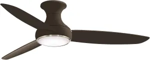 MINKA-AIRE Concept III 54" Hugger Ceiling Fan with LED Light Kit in Oil-Rubbed Bronze Finish, F467L-ORB