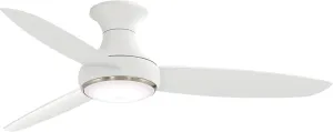 MINKA-AIRE Concept III 54" Hugger Ceiling Fan with LED Light Kit in White Finish, F467L-WH