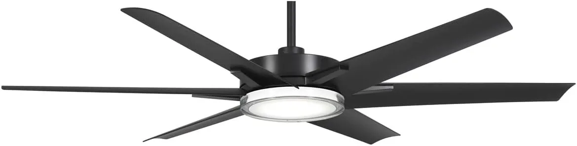 MINKA-AIRE Deco 65" Outdoor LED Ceiling Fan F866L-CL - Coal