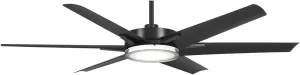 MINKA-AIRE Deco 65" Outdoor LED Ceiling Fan F866L-CL - Coal