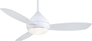 MINKA-AIRE F476L-WH Concept I Wet 52 Inch Outdoor Ceiling Fan with Integrated 14W LED Light in White Finish