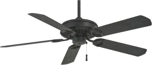 Minka-Aire F589-TCL Sundowner 54 Inch Outdoor Pull Chain Ceiling Fan in Textured Coal Finish