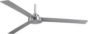 Minka Aire F624-ABD Roto XL, 62" 3-Blades Ceiling Fan in Brushed Aluminum Finish with Silver Blades