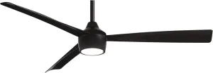 MINKA-AIRE F626L-CL Skinnie 56" Ceiling Fan with Integrated LED Light in Coal Finish