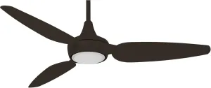 Minka Aire F675L-ORB Seacrest 60" Ceiling Fan with LED Lights & Remote Control, Oil Rubbed Bronze