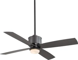 Minka-Aire F734L-SI Strata 52" Outdoor Ceiling Fan with Integrated LED Light in Smoked Iron Finish