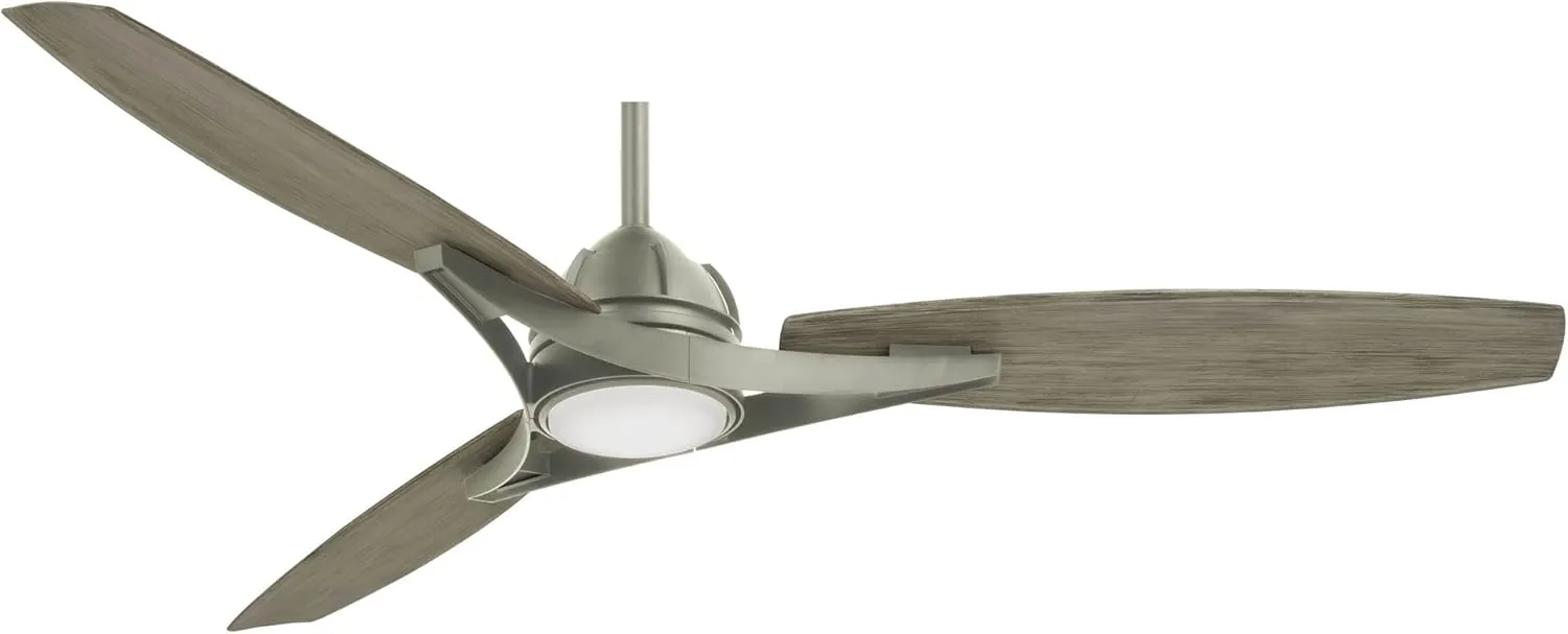 Minka-Aire F742L-BNK Molino 65" Ceiling Fan with LED Lights, Burnished Nickel