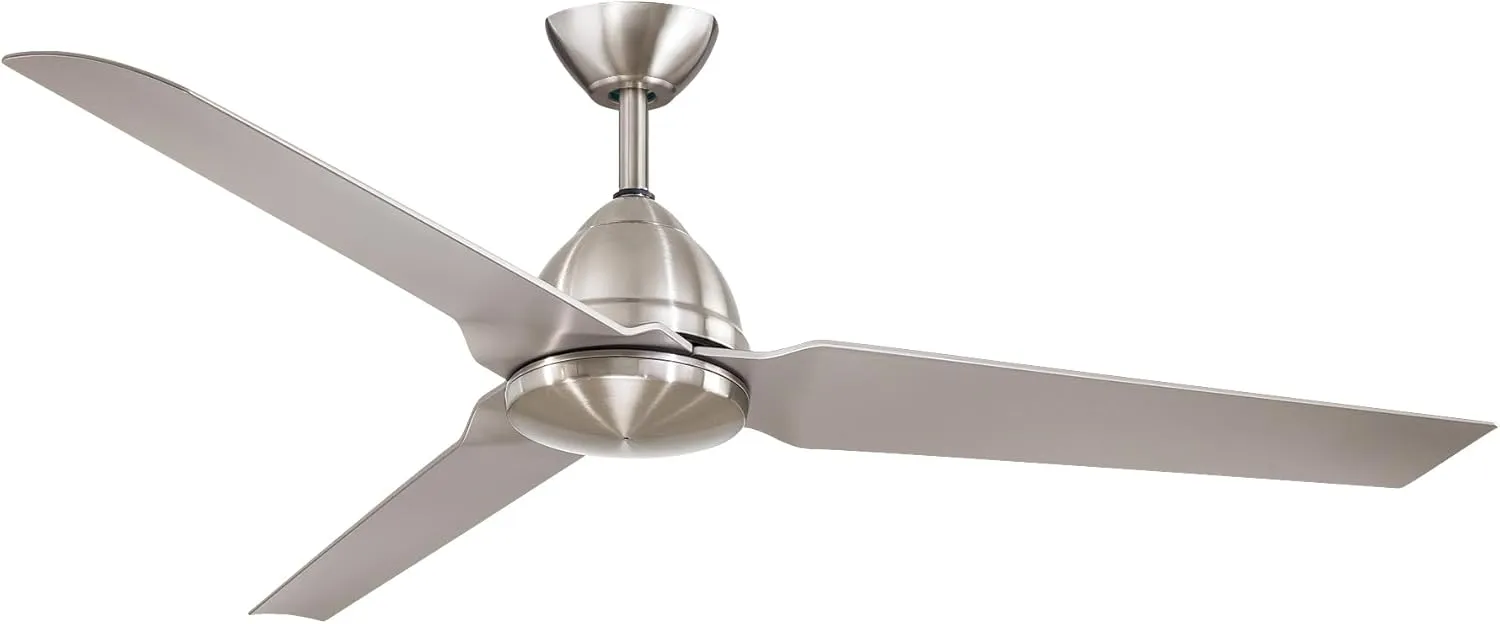 Minka-Aire F753-BNW, Java Brushed Nickel Wet 54" Outdoor Ceiling Fan with Remote Control