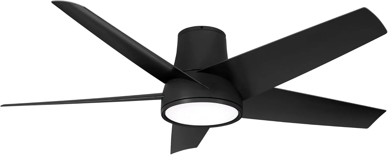 Minka Aire F782L-CL Chubby II 58" Outdoor Hugger with LED Lights and Remote Control, Coal