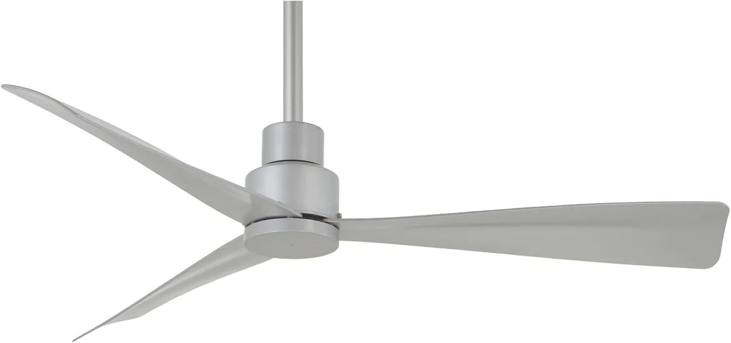MINKA-AIRE F786-SL Simple 44 Inch Outdoor 3 Blade Ceiling Fan with DC Motor in Silver Finish