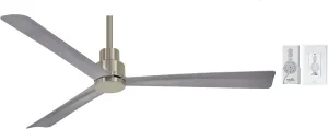 MINKA-AIRE F787-BNW, Simple 52" Ceiling Fan in Brushed Nickel Finish with Additional Wall Control