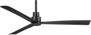 MINKA-AIRE F787-CL Simple 52 Inch Outdoor 3 Blade Ceiling Fan with DC Motor in Coal Finish