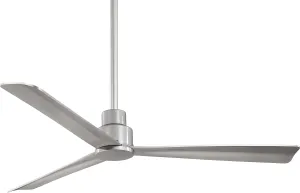 MINKA-AIRE F787-SL Simple 52 Inch Outdoor 3 Blade Ceiling Fan with DC Motor in Silver Finish