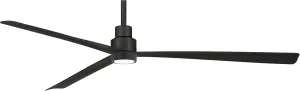 MINKA-AIRE F789-CL with LED Light Simple 65 Inch Outdoor 3 Blade Ceiling Fan with DC Motor in Coal Finish……