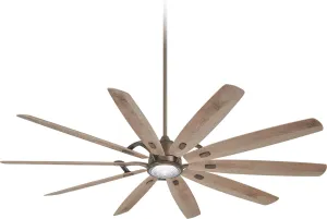 Minka Aire F865L-HBZ Barn H2O 84" Outdoor Ceiling Fan with LED Lights and Remote Control, Heirloom Bronze