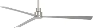 MINKA-AIRE Simple XL 65" Outdoor Ceiling Fan F789-BNW - Brushed Nickel Wet