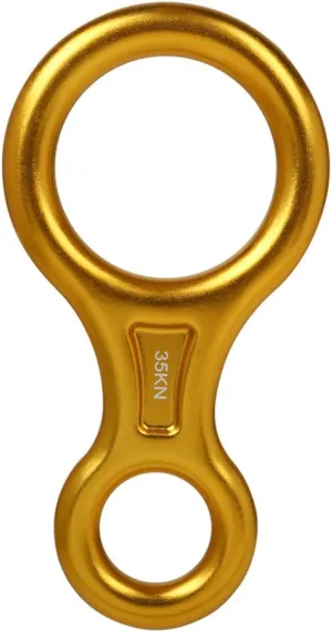 Mipcase Climbing Descender Rope 8 Word Rappel Ring Downhill 35kn Descender Gear for Sports