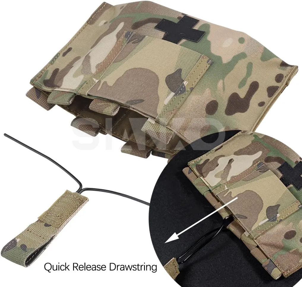 MOLLE First Aid Kit Tactical IFAK Pouch,Outdoor Sport Military Game Hunting Airsoft Medical Emergency Quick Release EMT Bag (Tan)