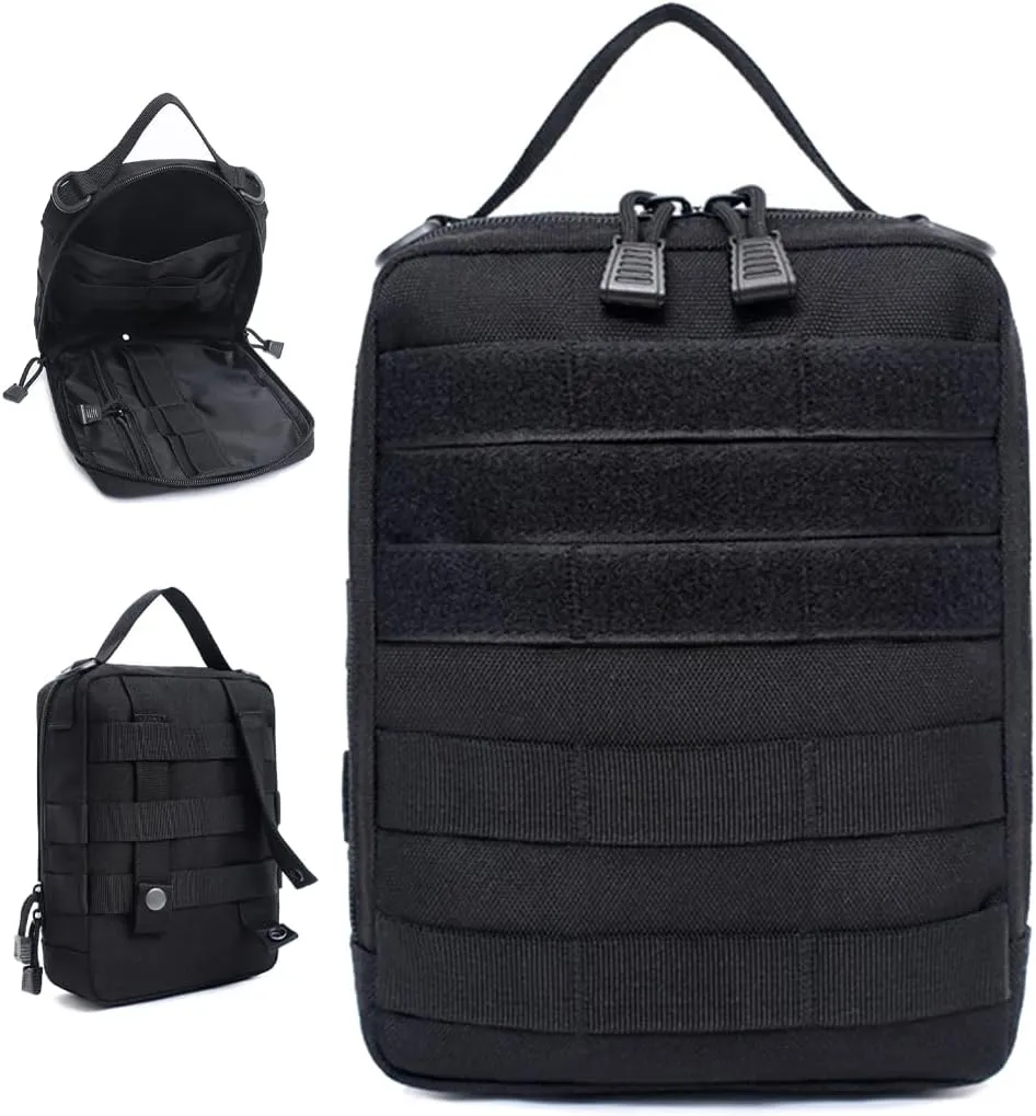 MOLLE Tactical Vest Attachments Pack First Aid Medical Pouch Tools Holder Case Carrier Sundry Bag Hydration For Outdoor Military Sport