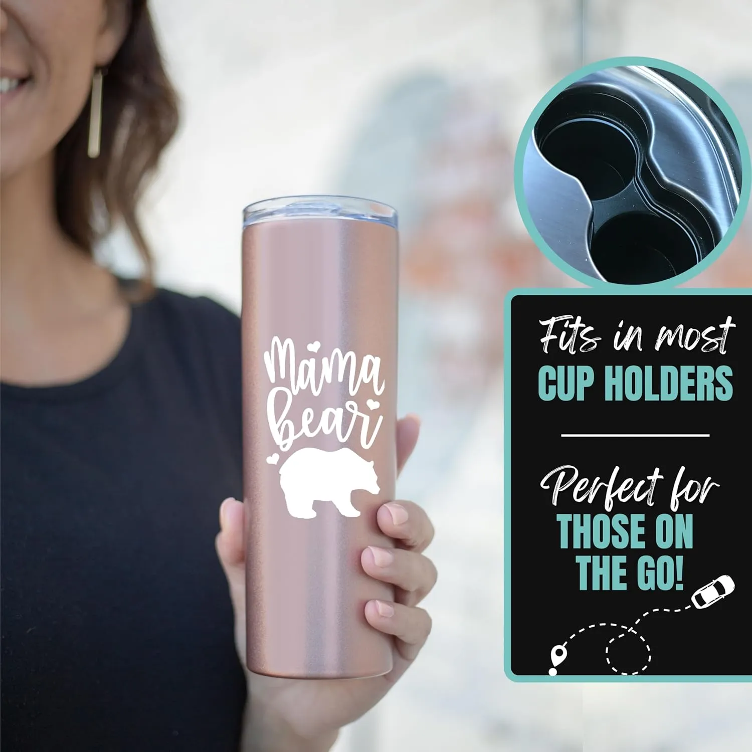 Mom Gift Coffee Mug - Mama Bear Tumbler - Mom Cup - Cute Gifts for Mother, New Moms for Christmas, Birthday, Mother's Day
