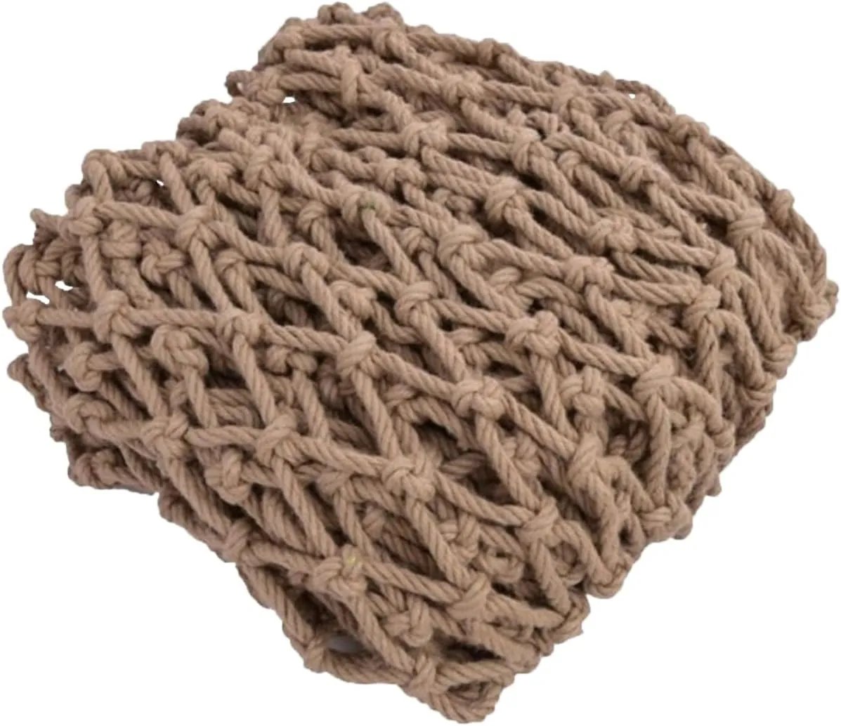 Multifunctional Hemp Rope Net,Rope Net for Playground,Rope Ladder for Kids and Pet,Climbing Frame Outdoor,Playground,Tree House Accessories,Heavy Duty Cargo Outdoor Hammock(Size:2mx5m)
