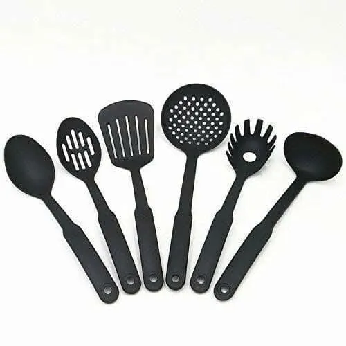Multispace HomeFast Heat-Resistant Nonstick Cooking (Set of 6 ,Black)