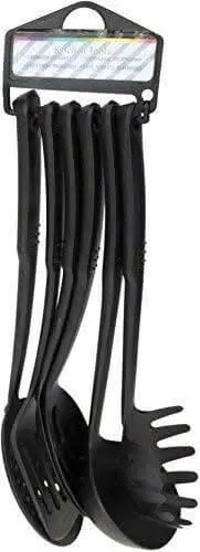 Multispace HomeFast Heat-Resistant Nonstick Cooking (Set of 6 ,Black)