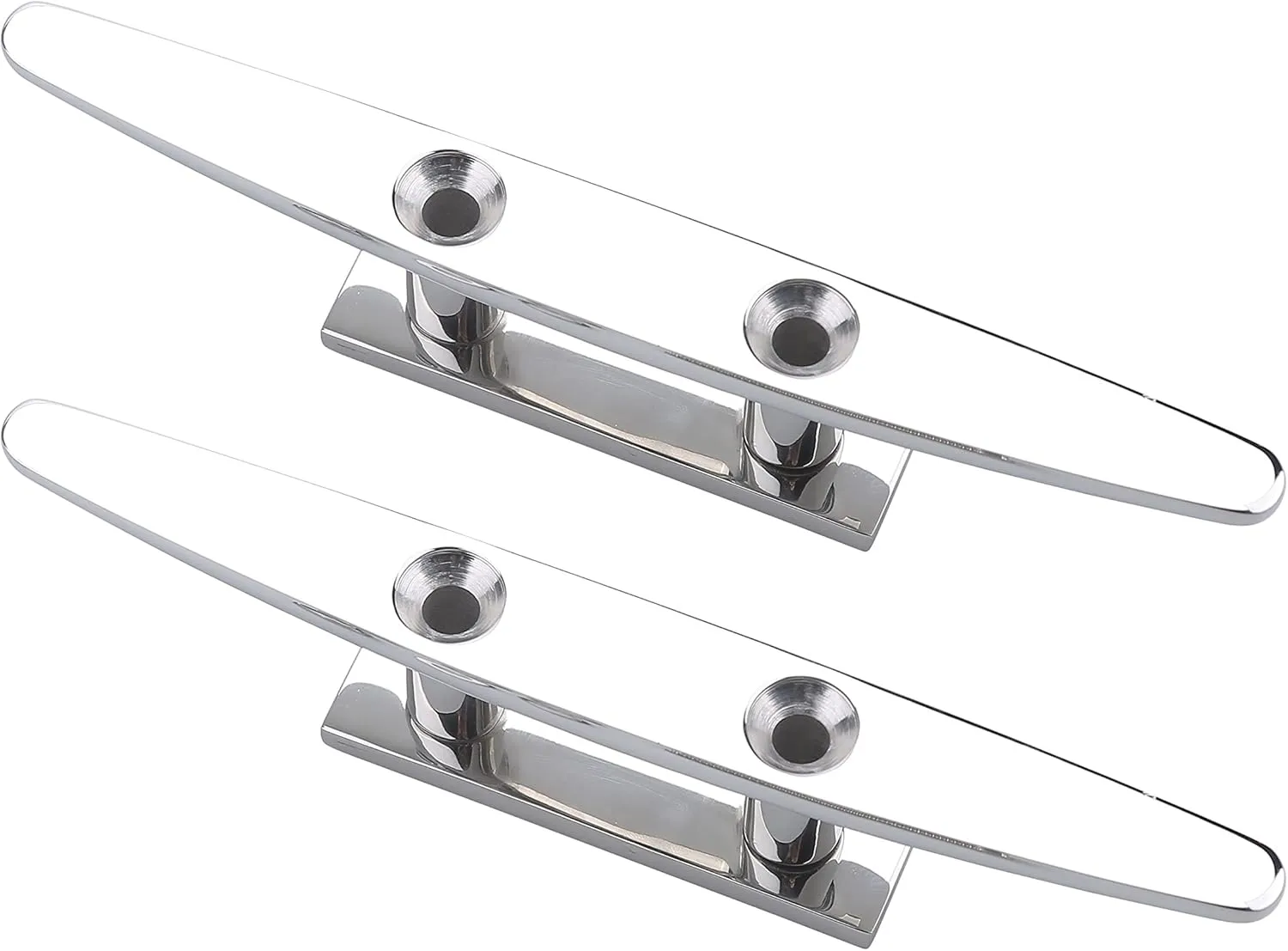 MX Boat Cleats 4 inch/5 inch/6 inch/8 inch 316 Stainless Steel Boat Rope Cleats Marine Dock Cleats with Fasteners for Boat Docks,Decks,Kayaks